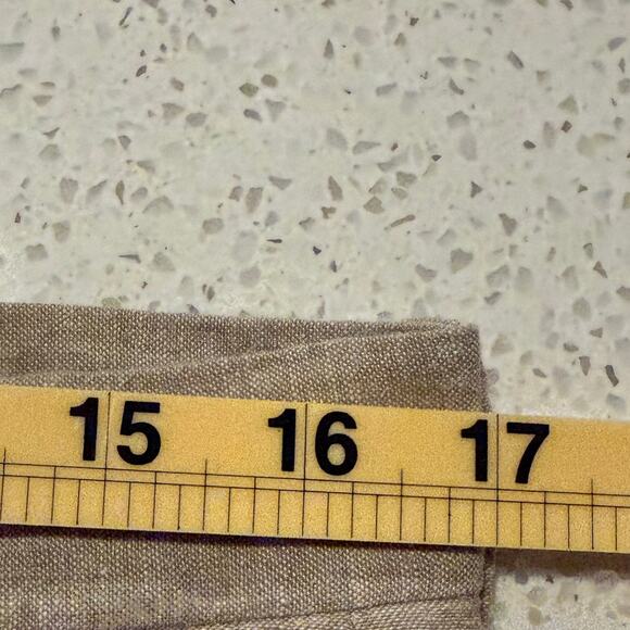 Perry Ellis Portfolio Linen Blend Dress Pants Trousers Tan Beige 33x30 Preppy - Picture 6 of 7